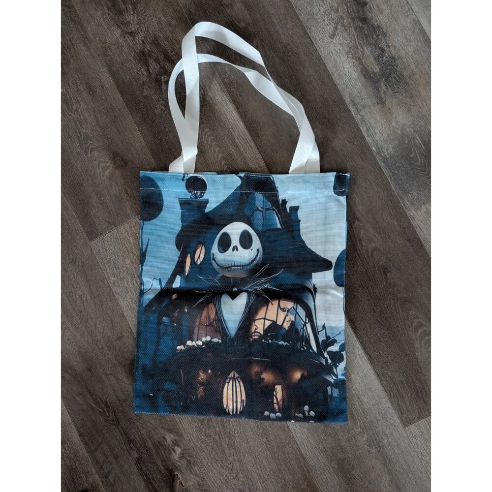 Jack Skellington Canvas Tote Bag The Nightmare Before Christmas Gothic Reusable